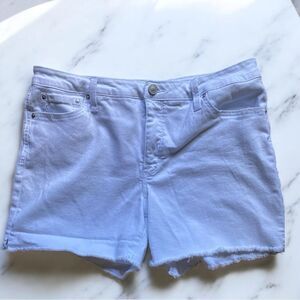 Women's White  Denim Shorts Size 14
